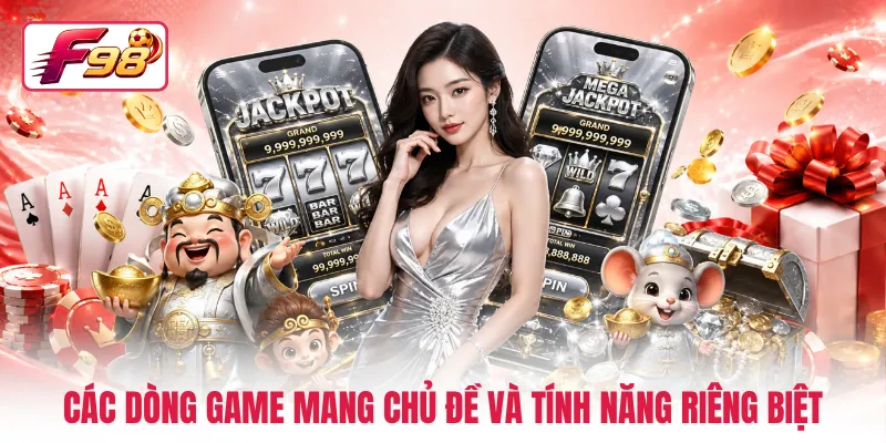 Các dòng game mang chủ đề và tính năng riêng biệt