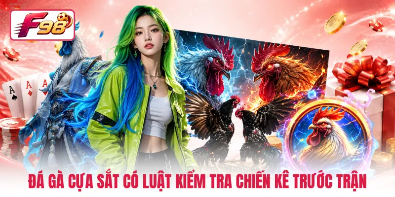Đá gà cựa sắt có luật kiểm tra chiến kê trước trận