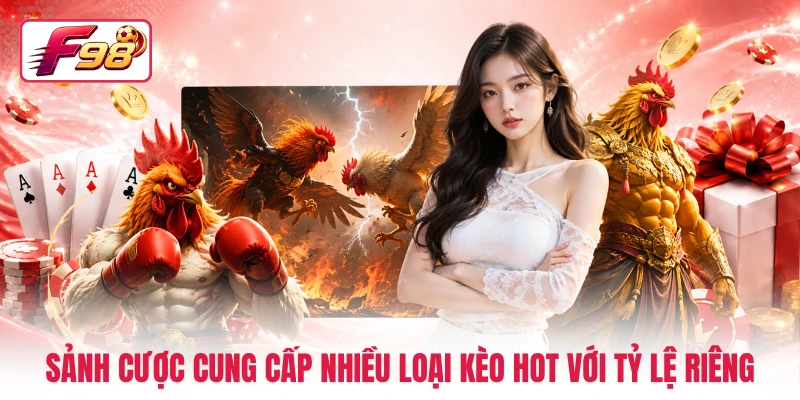 Sảnh cược cung cấp nhiều loại kèo hot với tỷ lệ riêng